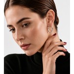 Vintage Textured Hammered Irregular Circle S925 Silver Hoop Earrings