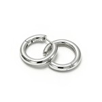 Classic Minimalist Smooth Plain S925 Silver Hoop Earrings, Unisex Daily Staple