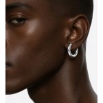 Classic Minimalist Smooth Plain S925 Silver Hoop Earrings, Unisex Daily Staple