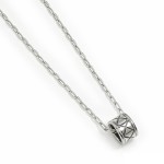 Niche Minimalist Rhombus Engraved Barrel LuLuTong S925 Silver Necklace, Sleek Polished Everyday Statement Neck Jewelry