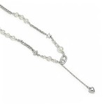 Niche Pig Nose Link Pearl S925 Silver Necklace, Star Bow Heart Pendant Sweet Cool Statement Neck Jewelry