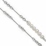 Niche Mixed Chain Pearl Heart Pendant S925 Silver Necklace, Minimalist Gentle Elegant Statement Neck Jewelry